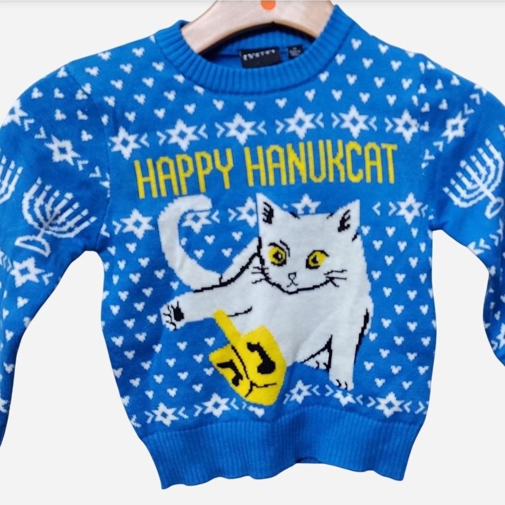 MAD Engine Blue Hanukcat Sweater